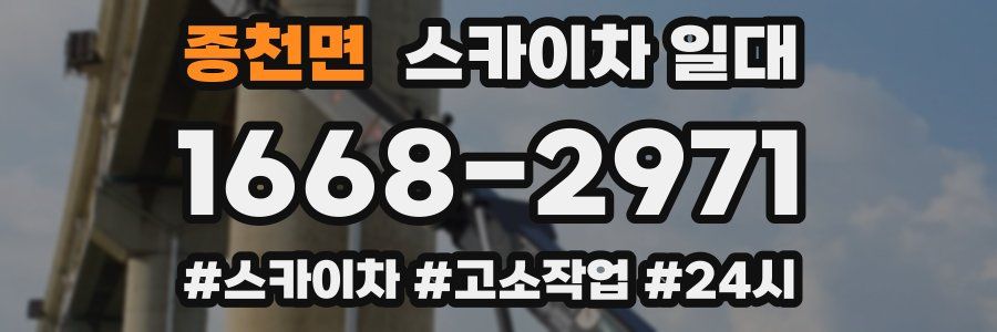 종천면 스카이차 일대