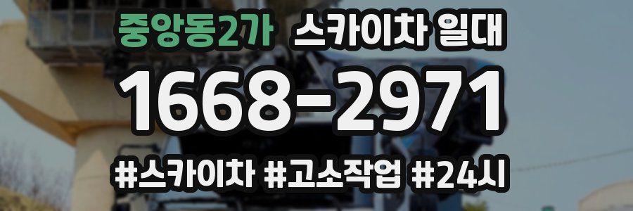 중앙동2가 스카이차 일대