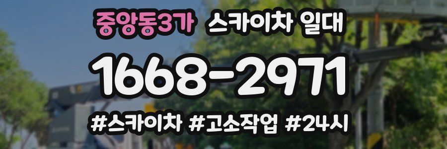 중앙동3가 스카이차 일대