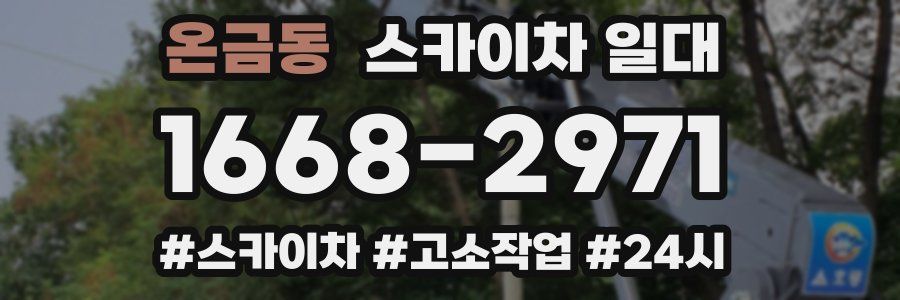 온금동 스카이차 일대