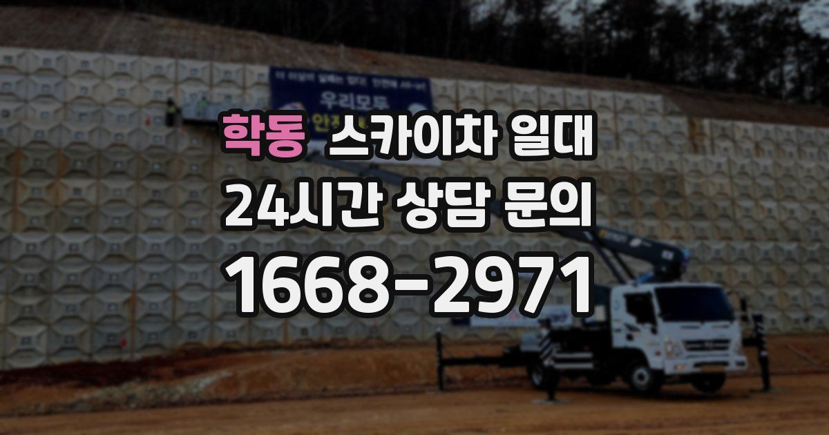 학동 스카이차 일대