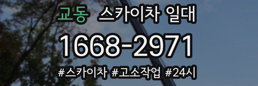 교동 스카이차 일대