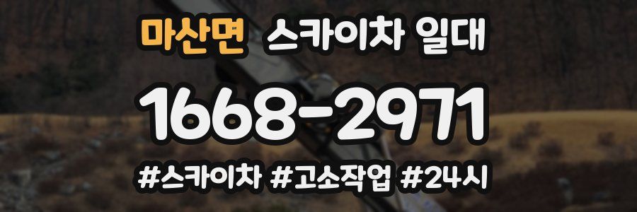 마산면 스카이차 일대