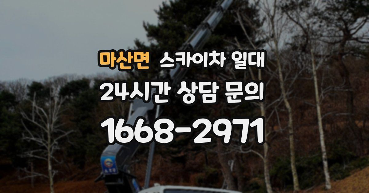 마산면 스카이차 일대