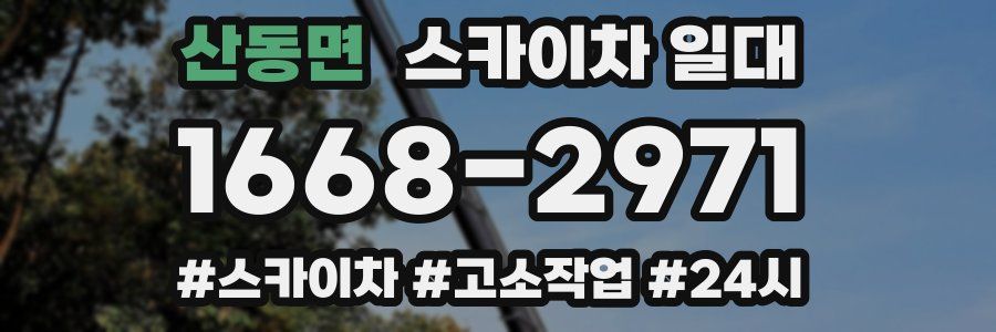 산동면 스카이차 일대