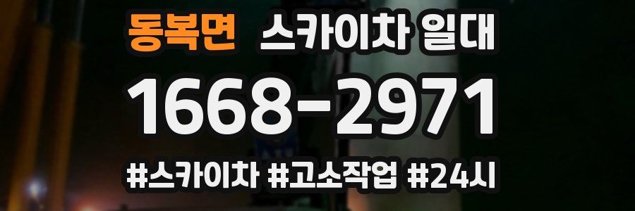 동복면 스카이차 일대