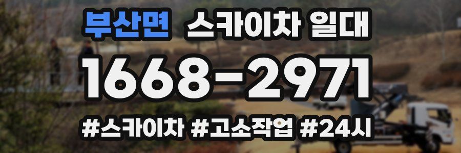 부산면 스카이차 일대