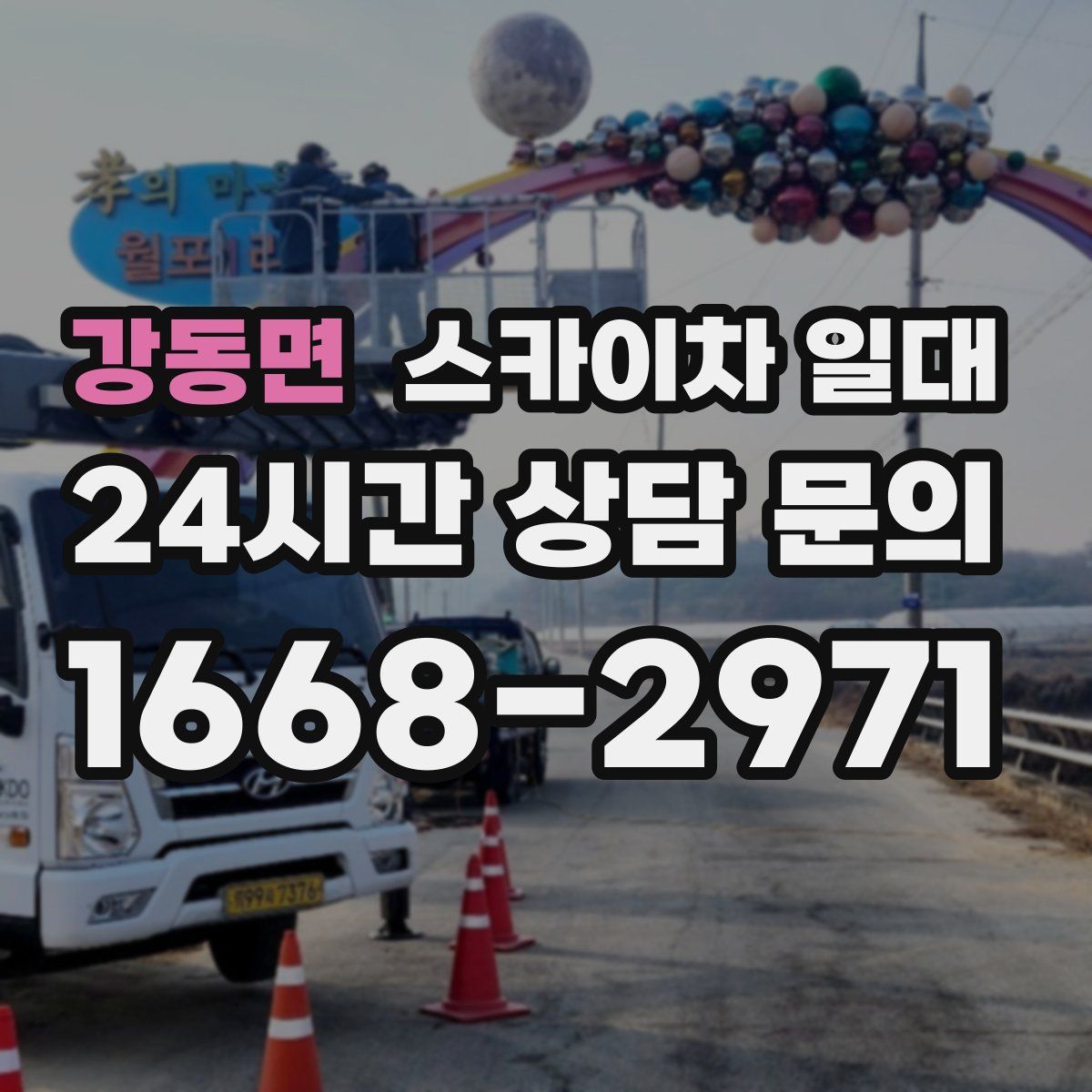 강동면 스카이차 일대