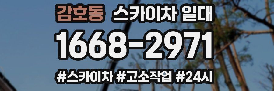 감호동 스카이차 일대