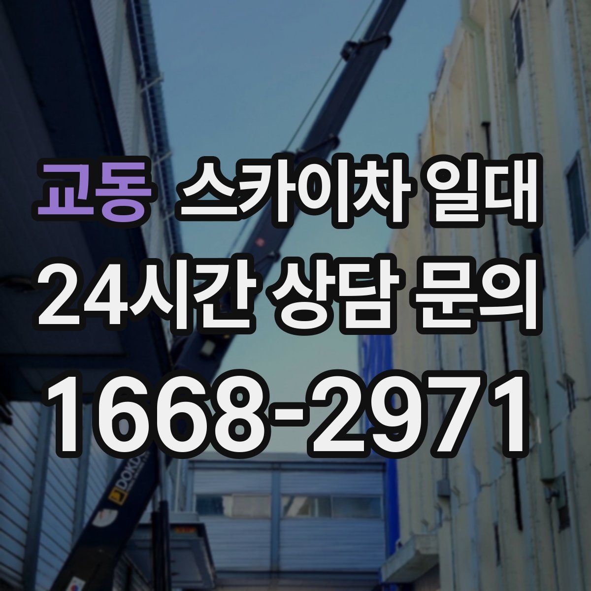 교동 스카이차 일대