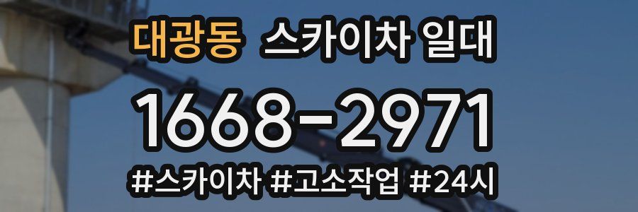 대광동 스카이차 일대