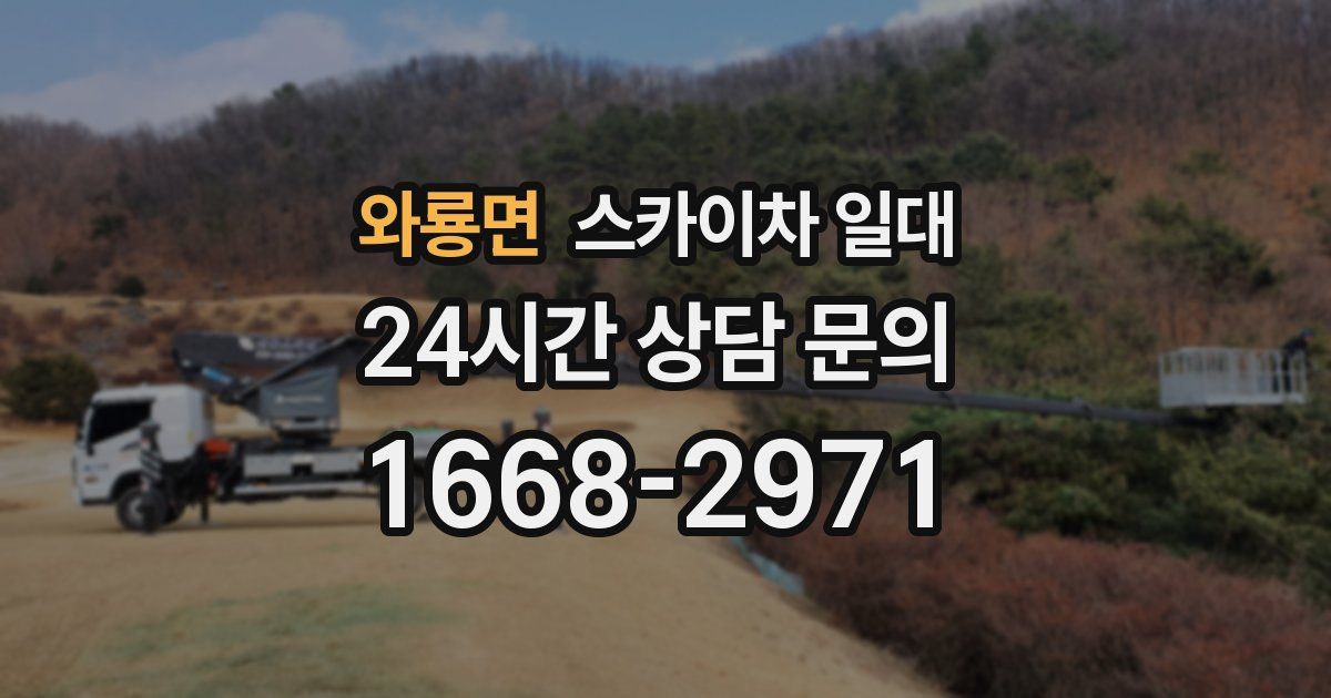 와룡면 스카이차 일대