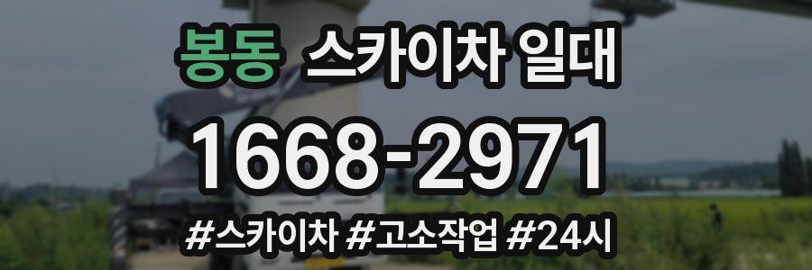 봉동 스카이차 일대
