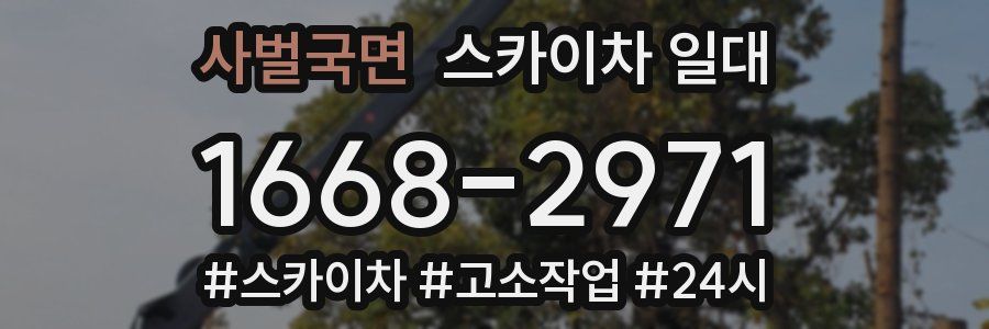 사벌국면 스카이차 일대