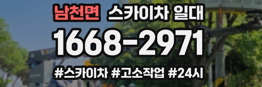 남천면 스카이차 일대