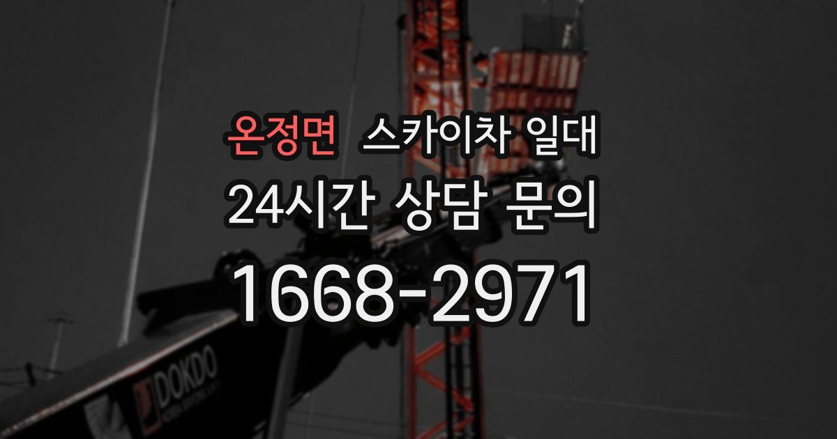 온정면 스카이차 일대