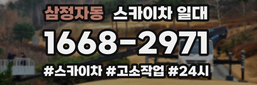 삼정자동 스카이차 일대