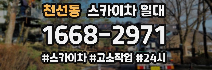 천선동 스카이차 일대