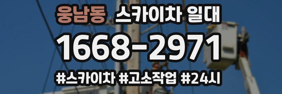 웅남동 스카이차 일대