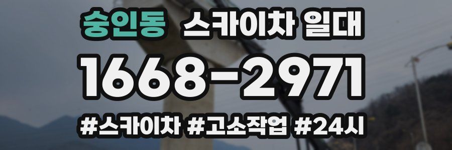 숭인동 스카이차 일대