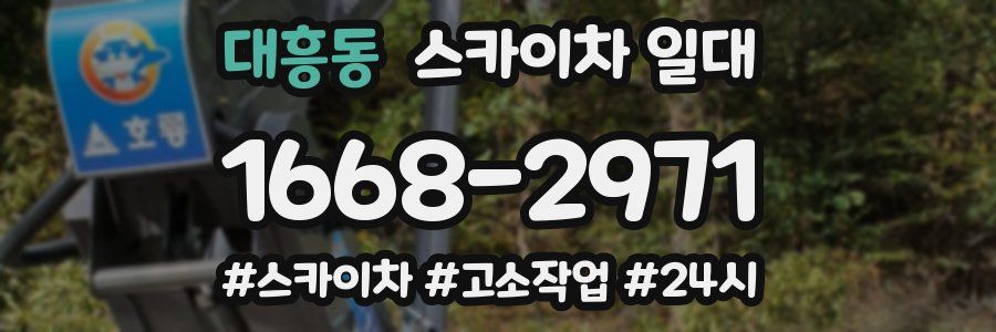 대흥동 스카이차 일대