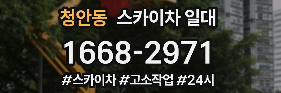 청안동 스카이차 일대