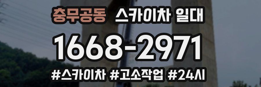 충무공동 스카이차 일대