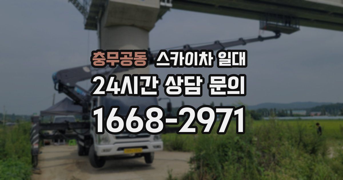 충무공동 스카이차 일대