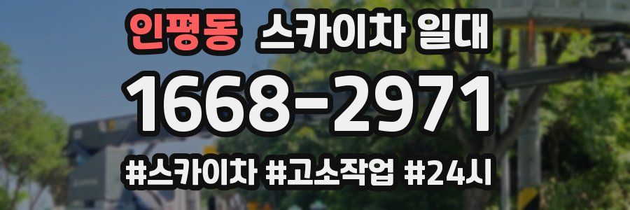 인평동 스카이차 일대