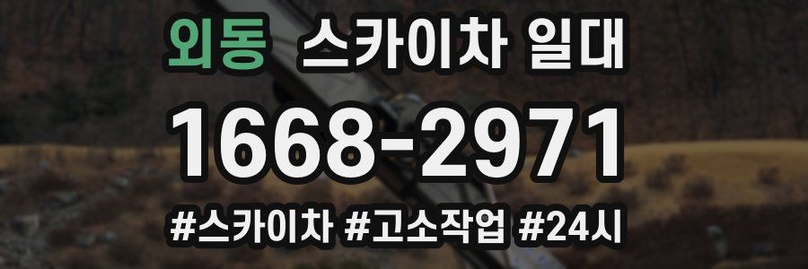 외동 스카이차 일대