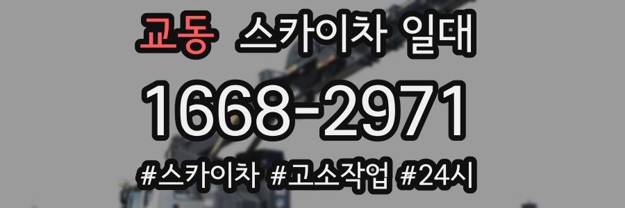 교동 스카이차 일대