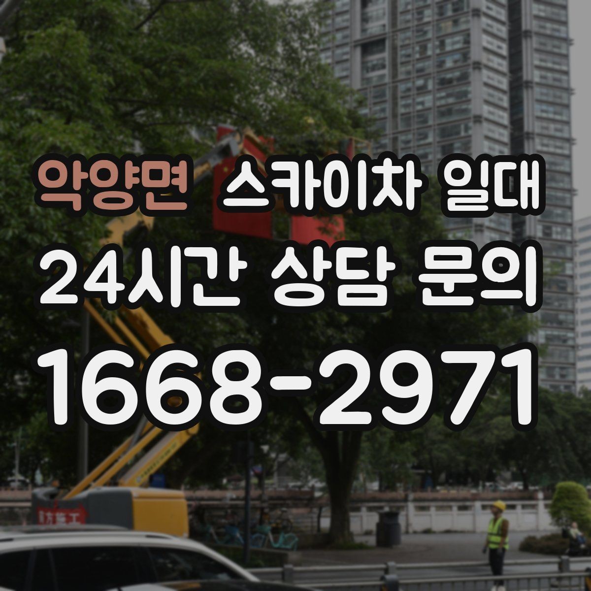 악양면 스카이차 일대 초동 점검부터 작업 마무리까지