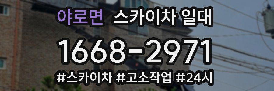 야로면 스카이차 일대