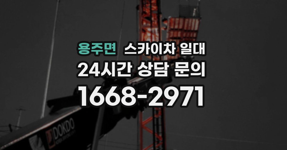용주면 스카이차 일대