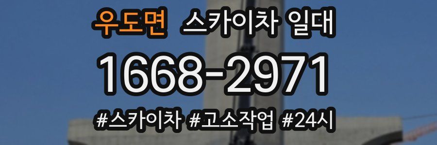 우도면 스카이차 일대