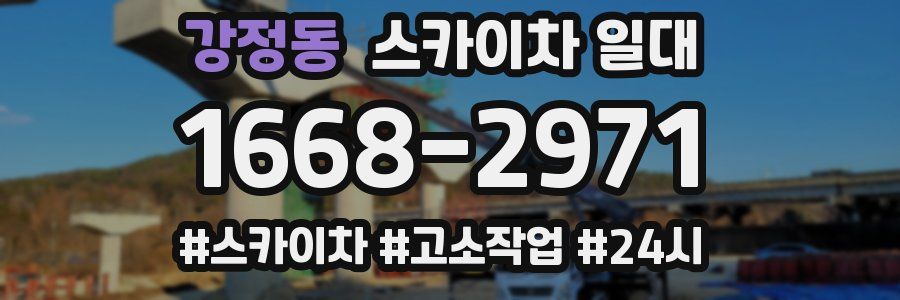 강정동 스카이차 일대