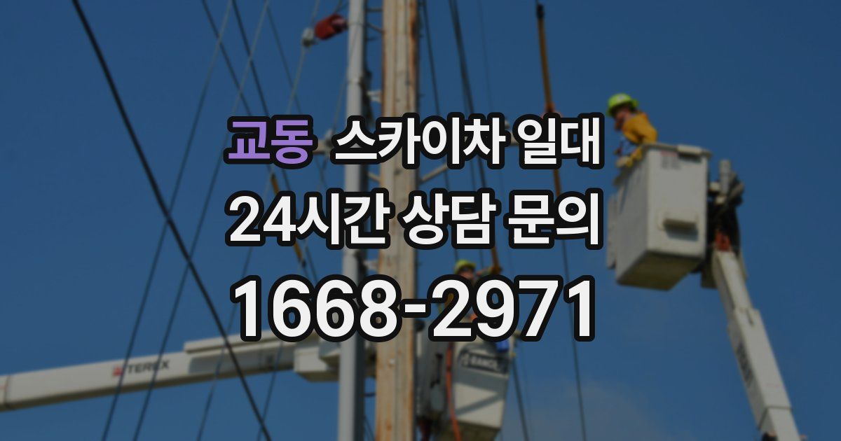 교동 스카이차 일대