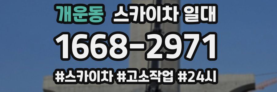 개운동 스카이차 일대