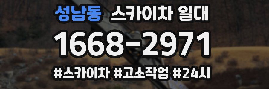 성남동 스카이차 일대