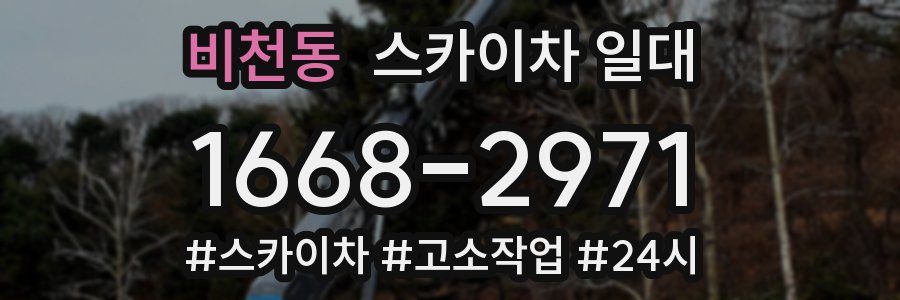 비천동 스카이차 일대