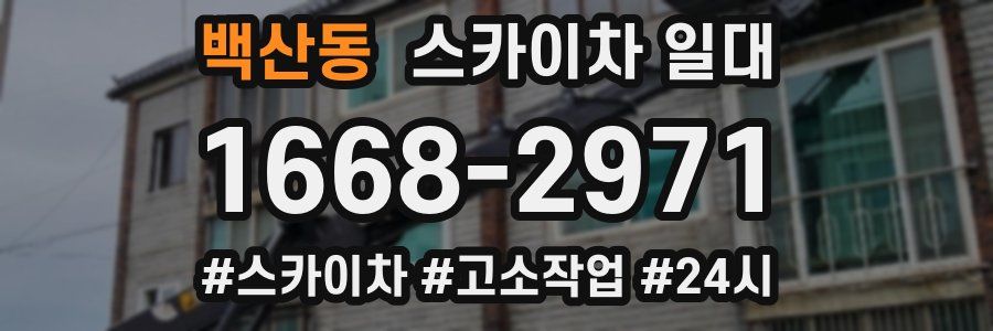 백산동 스카이차 일대
