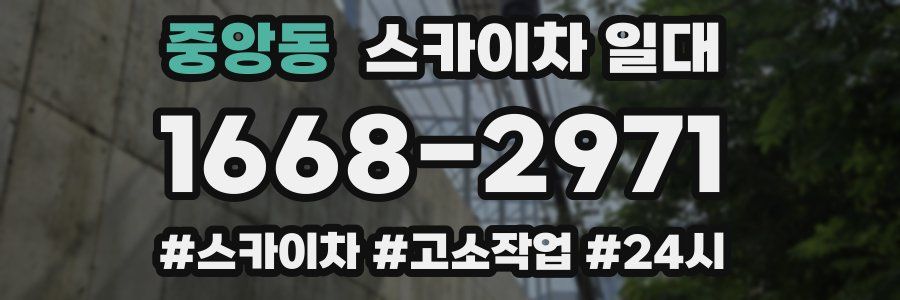 중앙동 스카이차 일대