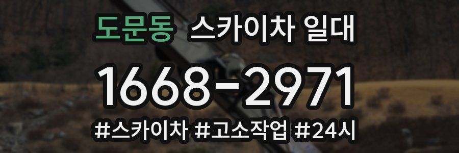 도문동 스카이차 일대
