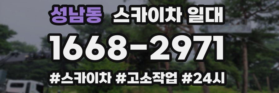 성남동 스카이차 일대