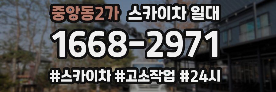 중앙동2가 스카이차 일대