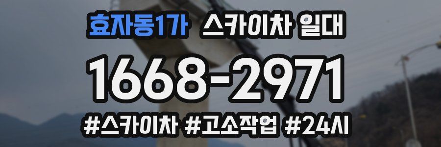 효자동1가 스카이차 일대
