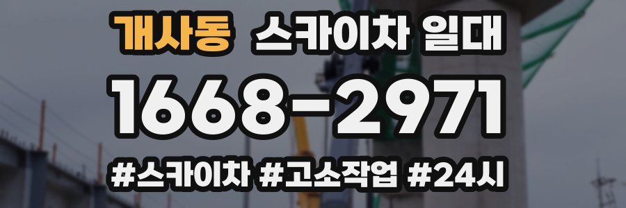 개사동 스카이차 일대