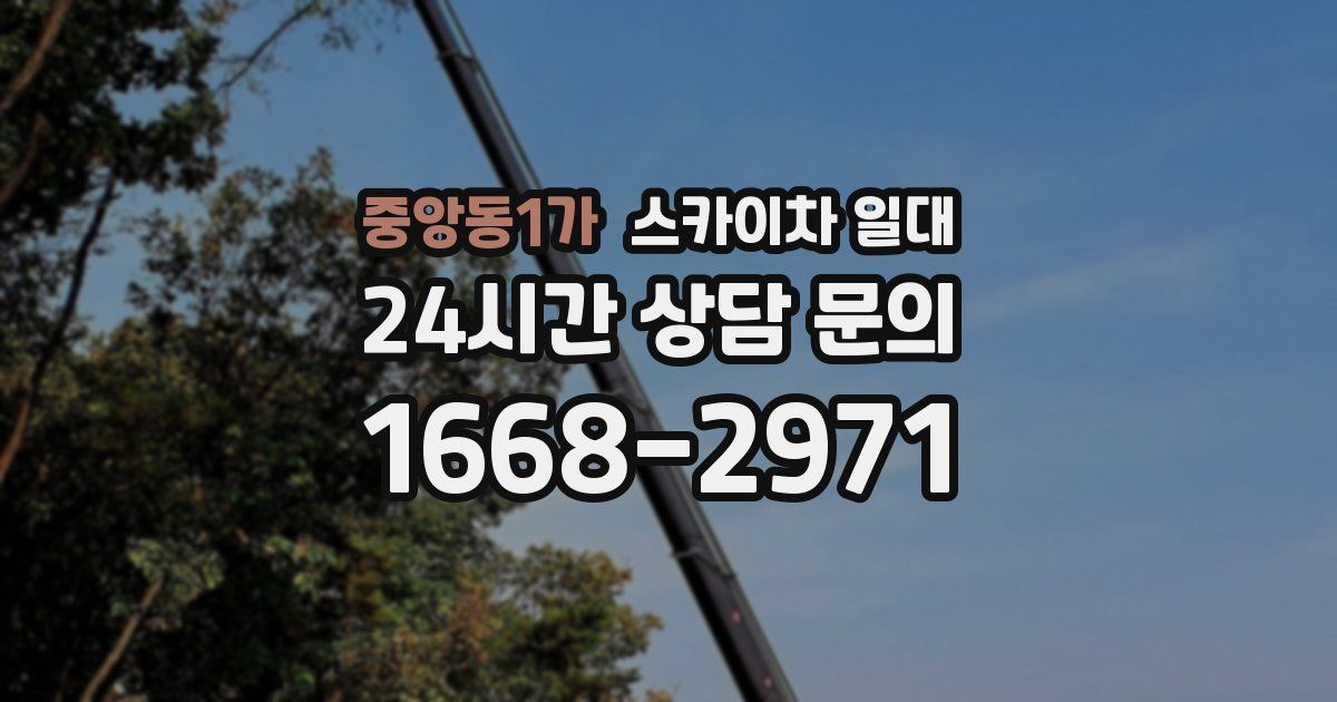 중앙동1가 스카이차 일대