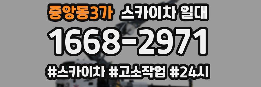 중앙동3가 스카이차 일대