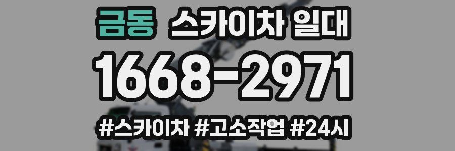 금동 스카이차 일대